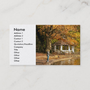 Autumn - Country fishing Business Card