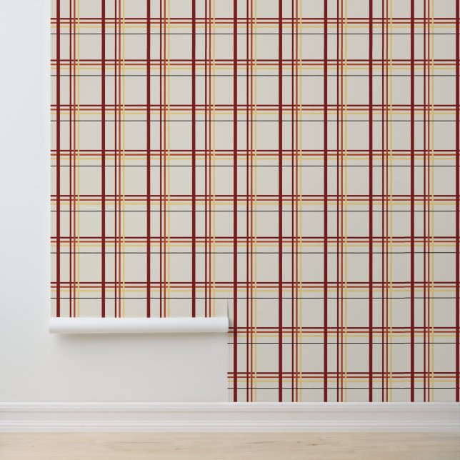 Autumn Cream Plaid Tartan Wallpaper (Application)