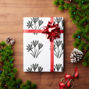 Autumn Crocus – Ink Brush Botanical Trio on Wrapping Paper