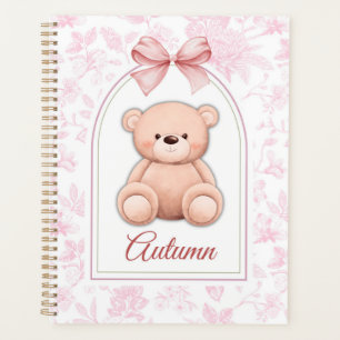 Autumn Custom Pink Teddy Bear Nursery Design Planner
