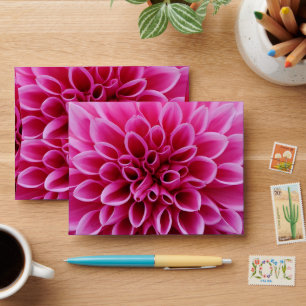 Autumn Dahlia Wedding Envelope – Rich Fall Florals