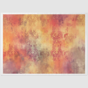 Autumn Damask Background Tissue Paper
