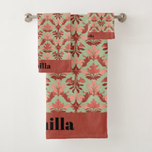 Autumn Damask Bath Towel Set
