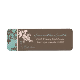 Autumn Damask Return Label B