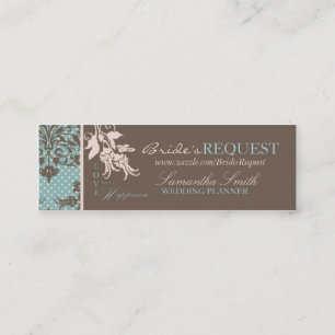 Autumn Damask Skinny Business Card 2