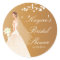Autumn Dark Gold Bride Bridal Shower Sticker