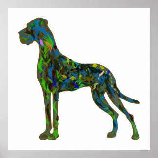 Autumn Dark Great Dane Poster