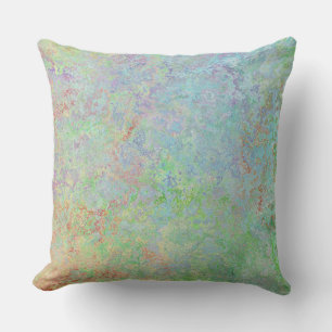 Autumn Dawn Neon Pastel Alcohol Ink Abstract Cushion