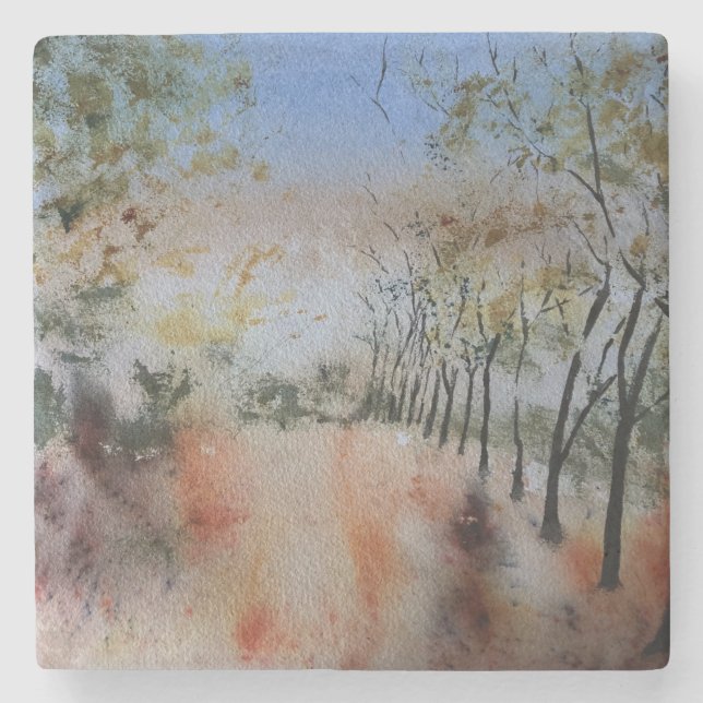 Autumn Days      Stone Coaster (Front)