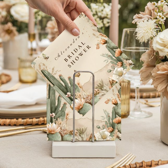 Autumn Desert Floral Bridal Shower Napkin (Creator Uploaded)