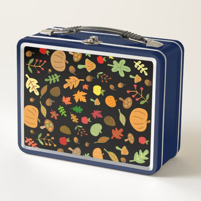 Autumn Design Metal Lunch Box (Front)