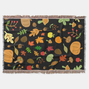 Autumn Design Throw Blanket