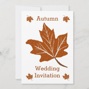 Autumn Design Wedding Invitation