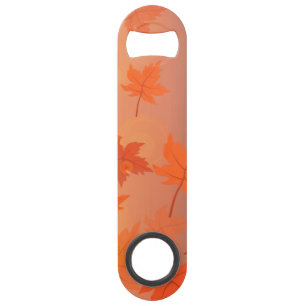 Autumn design with maple leaves and bokeh effect