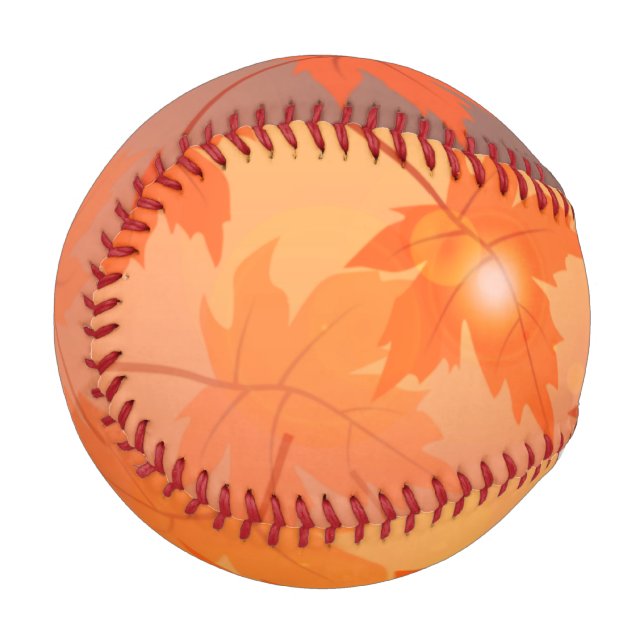 Autumn design with maple leaves and bokeh effect   baseball (Front Left)