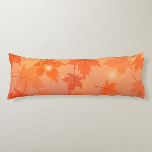 Autumn design with maple leaves and bokeh effect   body cushion (Front)