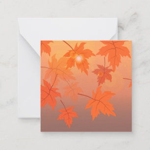 Autumn design with maple leaves and bokeh effect card
