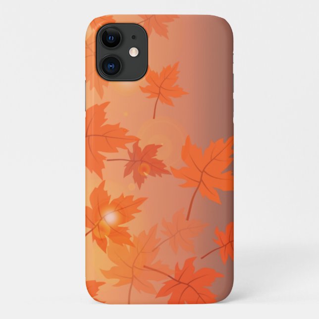 Autumn design with maple leaves and bokeh effect   Case-Mate iPhone case (Back)