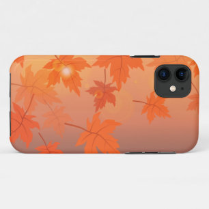 Autumn design with maple leaves and bokeh effect  Case-Mate iPhone case