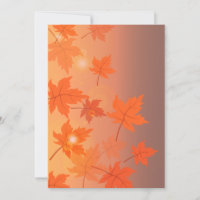 Autumn design with maple leaves and bokeh effect