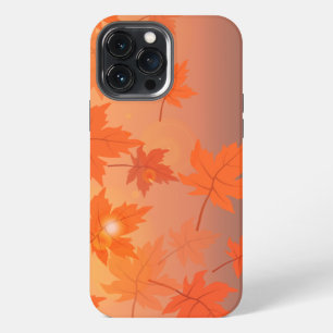 Autumn design with maple leaves and bokeh effect iPhone 13 pro max case