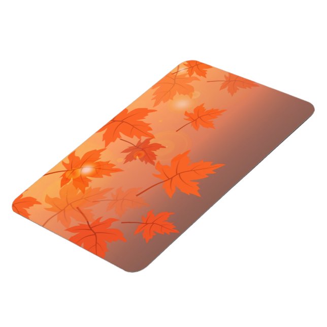 Autumn design with maple leaves and bokeh effect   magnet (Left Side)