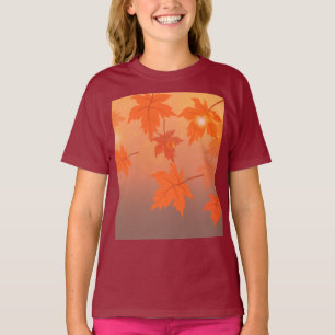 Autumn design with maple leaves and bokeh effect   T-Shirt
