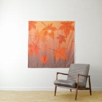 Autumn design with maple leaves and bokeh effect