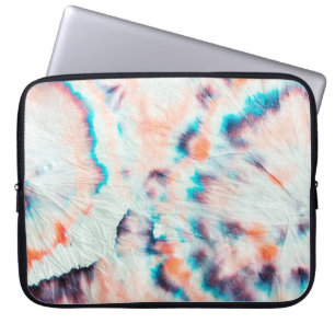 Autumn Dirty Art Graffiti. Tie Dye Shibori. Bordo Laptop Sleeve