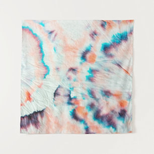 Autumn Dirty Art Graffiti. Tie Dye Shibori. Bordo  Tapestry