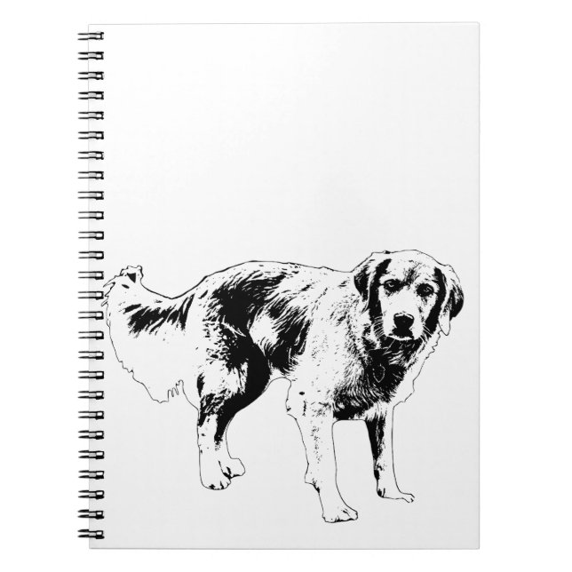 Autumn Dog Outline Notebook (Front)