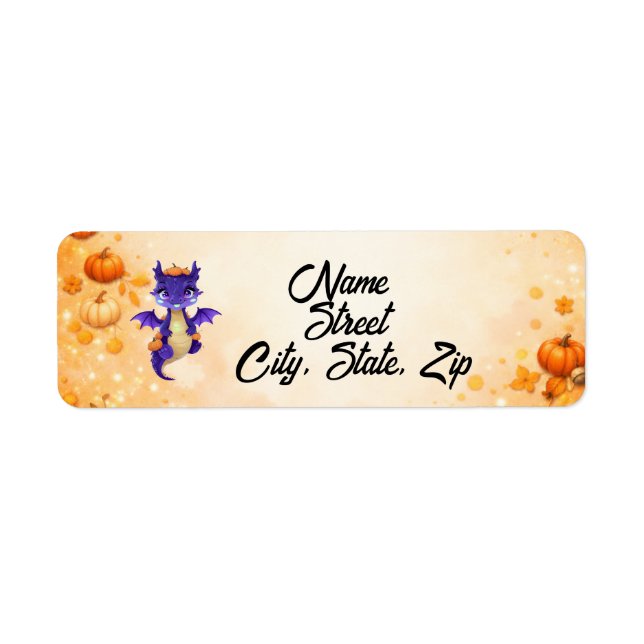 Autumn Dragon Mailing Labels (Front)