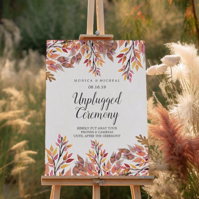 Autumn Dream | Unplugged Wedding Ceremony Sign (Creator Uploaded)