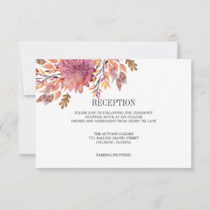 Autumn Dream Wedding enclosure RECEPTION Invitation