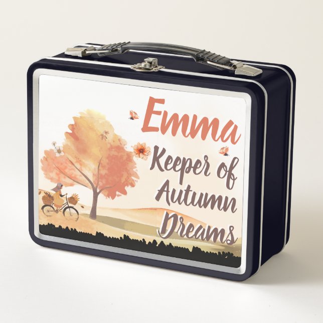 Autumn Dreamer Lunch – For Her Breaktime Joy Metal Lunch Box (Front)