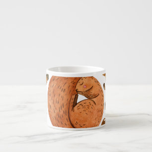 Autumn Dreams: Watercolor Squirrel Haven Espresso Cup