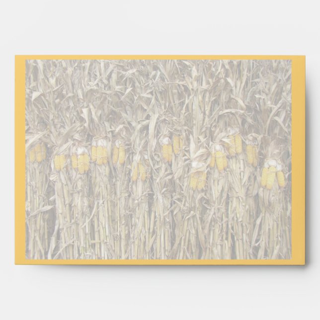 Autumn Dried Corn Stalk Decorations Envelopes (Front)