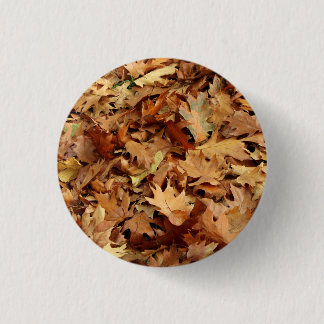 autumn, dry leaves 3 cm round badge