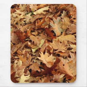 autumn, dry leaves mouse pad
