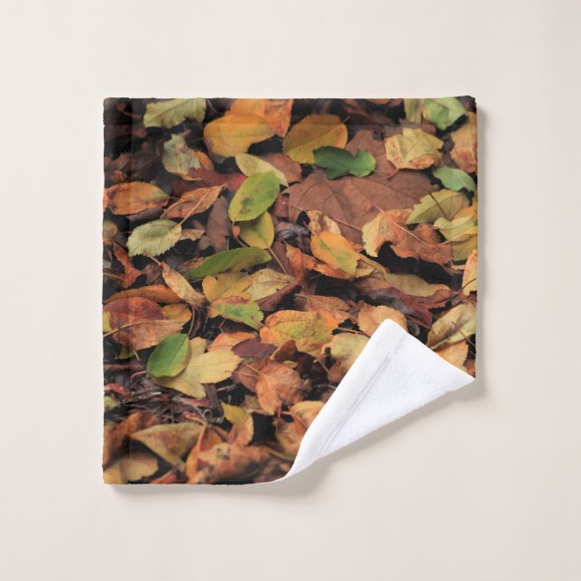 autumn, dry leaves wash cloth (Wash Cloth)