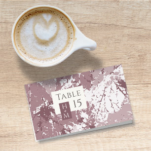Autumn Dusty Rose Leaves Wedding Place Card