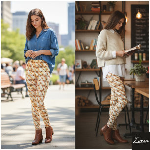 Autumn Earth Plaid Leggings