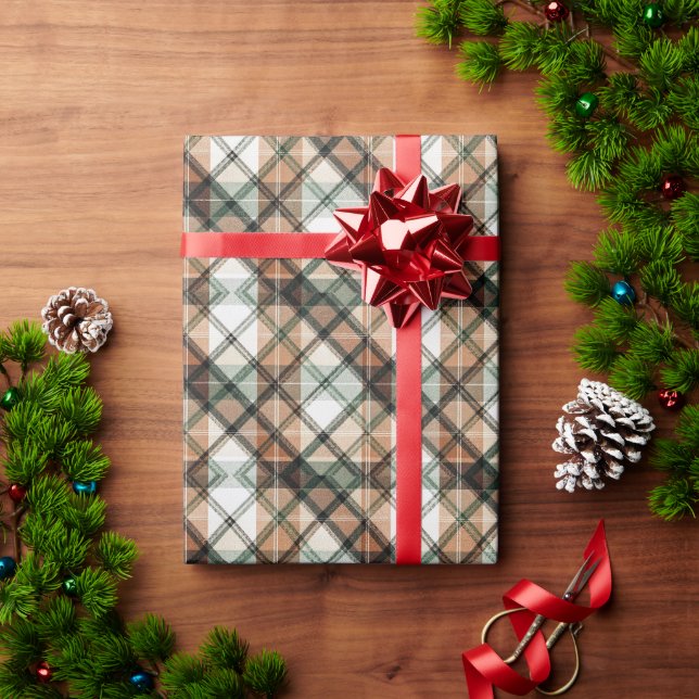 Autumn Earth Plaid Wrapping Paper (Holiday Gift)