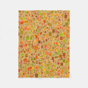 Autumn Echo Tiled Artwork Design Fleece Blanket