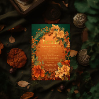 Autumn Elegance Druid Hill Wedding Details  RSVP Card