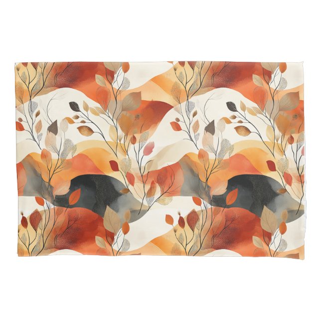 Autumn Elegance Seamless Pattern Pillowcase (Front)
