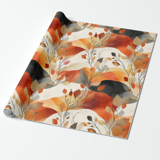 Autumn Elegance Seamless Pattern Wrapping Paper