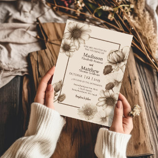 Autumn Elegance Wedding Invitation