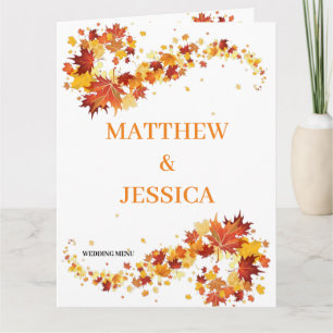 Autumn Elegance Wedding Menu
