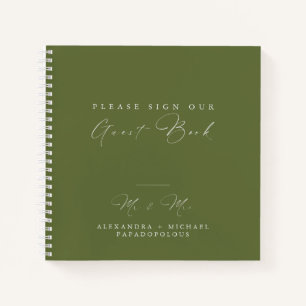 Autumn Elegant Minimal Wedding Guest Book